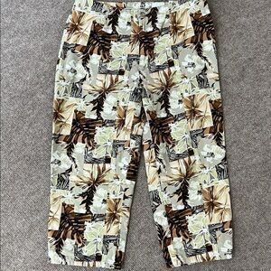 Vintage tropical cotton capris by White Stag 14 relaxed fit high rise